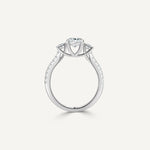 Oval Trinity Engagement Ring