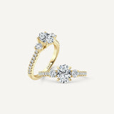 Oval Trinity Engagement Ring