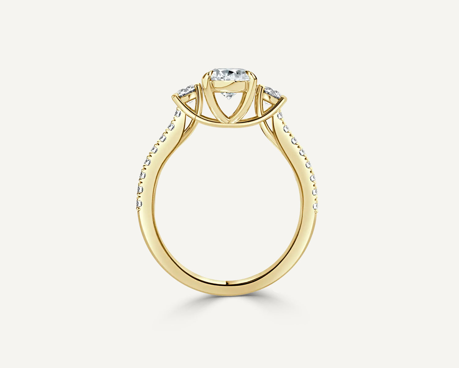 Oval Trinity Engagement Ring