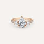 Pear Trinity Engagement Ring