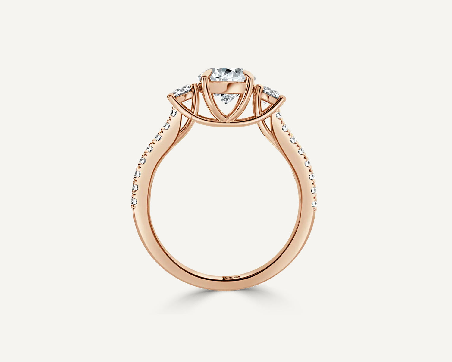 Pear Trinity Engagement Ring