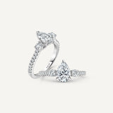 Pear Trinity Engagement Ring