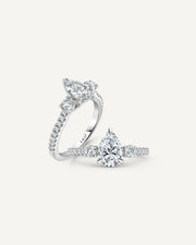 Pear Trinity Engagement Ring