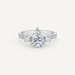 Pear Trinity Engagement Ring