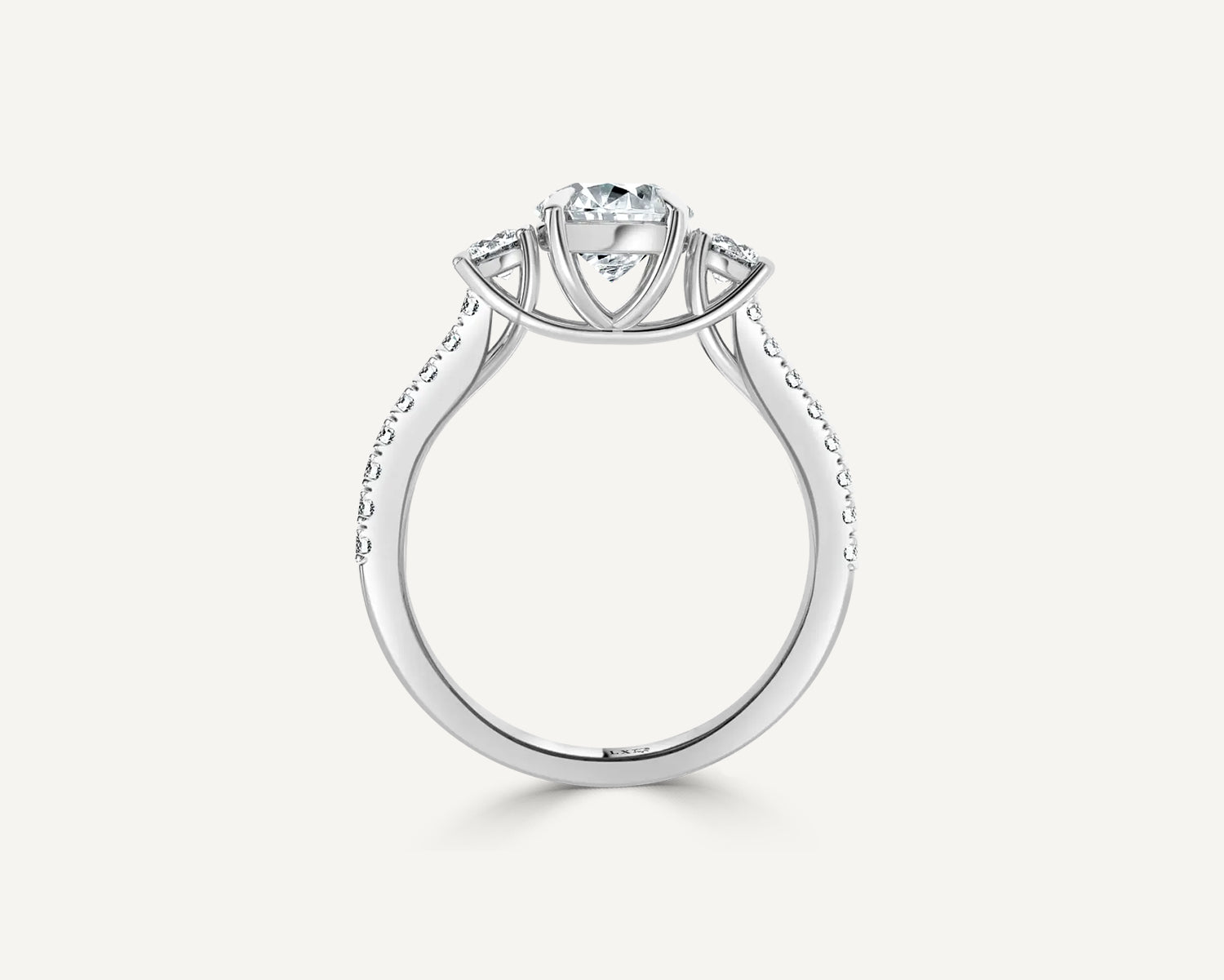 Pear Trinity Engagement Ring