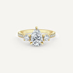 Pear Trinity Engagement Ring