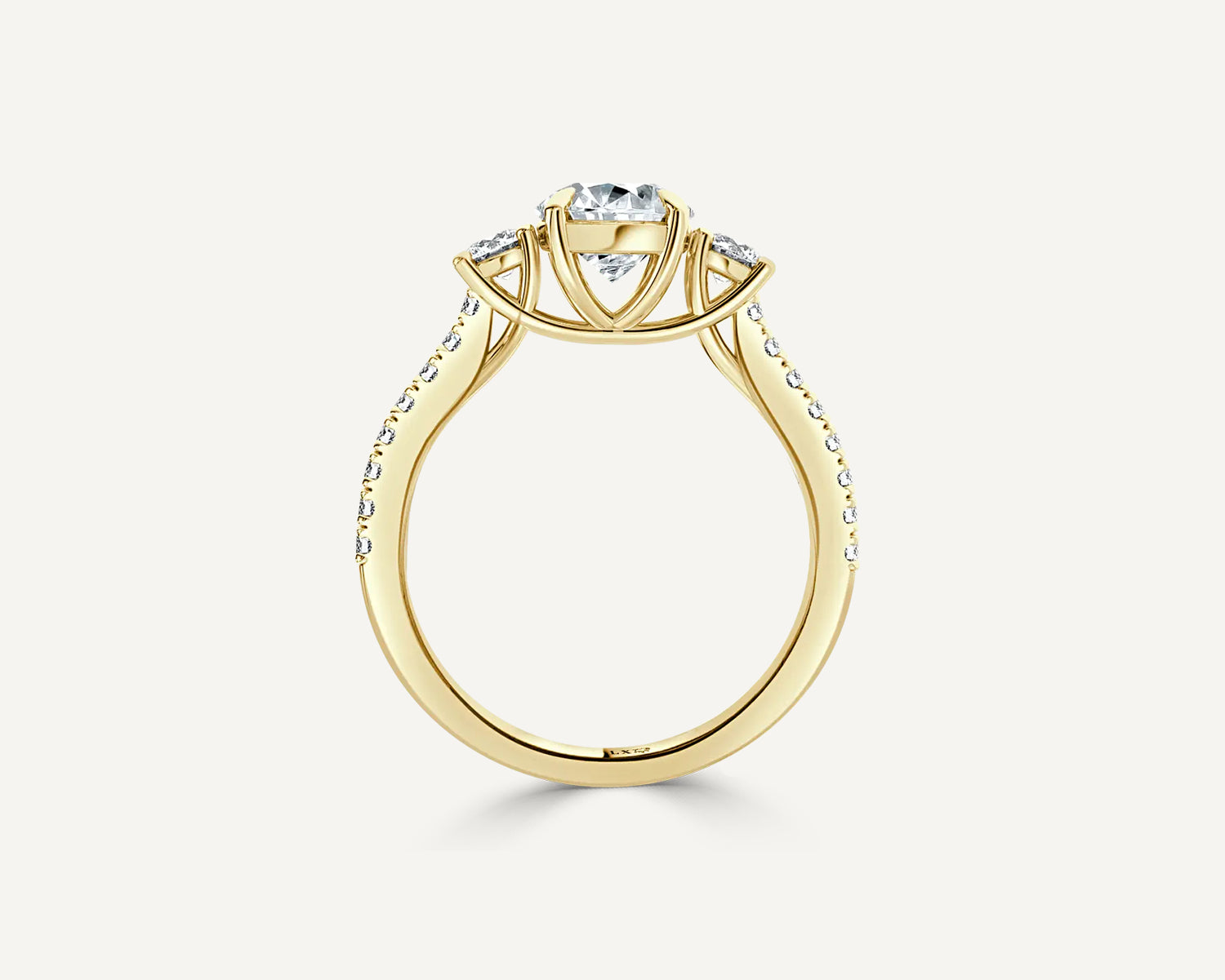 Pear Trinity Engagement Ring