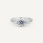 Round Trinity Engagement Ring