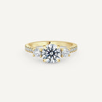 Round Trinity Engagement Ring