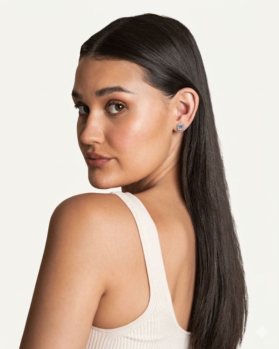 2.00 TDW Lab-Grown Diamond 14K Pushback Stud Earring